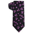 thumbnail image 4 of Scott Allan Black and Pink Mens Tie | Cherry Blossom Floral Tie for Him | Standard Size Necktie, 4 of 4