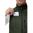 thumbnail image 6 of Mofiz Men's Vest Outerwear Full Zip Windproof Sleeveless Hiking Golf Jacket Army green M-2XL, 6 of 16