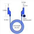 thumbnail image 2 of 50 Piezas Cables de Prueba de Enchufe de PláTano una PláTano Apilables Cable de Prueba EléCtrico Suave, 3,3 Pies / 1 M para MultíMetro 1000 V 15A, 2 of 5