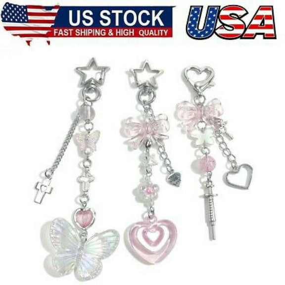 Novelty keychains Aesthetic Y2K Keychain Charms Stylish Keychains Accessories