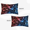 thumbnail image 2 of Rateoe Red And Blue Lightning Pattern Pillow Covers with Invisible Zipper(Pillows are not Included) Standard Pillowcases-14"x20", 2 of 6