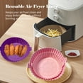 thumbnail image 3 of Reusable Air Fryer Liner Silicone Air Fryer Pot Easy Cleaning Round Silicone Liner Replacement for 3L to 5L Air Fryer, 3 of 8
