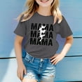 thumbnail image 4 of T-Shirts d'Été pour Filles, Imprimé Lettres, Manches Courtes, Basiques, Col Rond, Taille 10-11T, 4 of 4