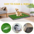 thumbnail image 5 of COZIWOW Dog Grass Pad, Large Artificial Grass Patch for Dogs with Tray, Washable Dog Litter Box, 5 of 13