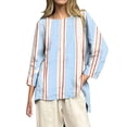 thumbnail image 1 of WZXFASHION T-Shirts Décontractés à Manches 3/4 pour Femmes, Col Rond, Coton, Soldes Aujourd'hui, T-shirt à Manches Longues pour Femmes, 1 of 3