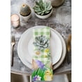 thumbnail image 2 of Easter Bunny Cloth Napkins Set of 6 Reusable Dinner Napkins, Spring Easter Eggs Chicken Sage Green Plaid Cocktail Napkin Washable Table Napkins for Wedding/Holiday Party/Baby Shower 20"x20", 2 of 7