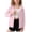 01 Pink, variant on Girls Color Block UPF50+ Sun Shirt Zip Up Lightweight Summer Loose Sun Protection Jackets for 3-15 Years
