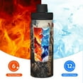 thumbnail image 5 of Susaid Bald Eagle Soldier Print 18oz Sports Insulated Kettle Stainless Steel Water Bottle Leakproof Sport Flask, 5 of 7