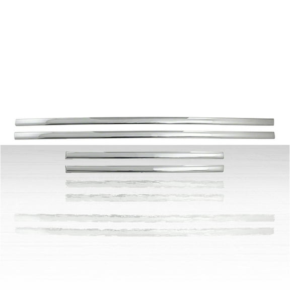 4pc Side Molding Trim for 2019 GMC Sierra 1500 LD Old Body Extended Cab - Chrome