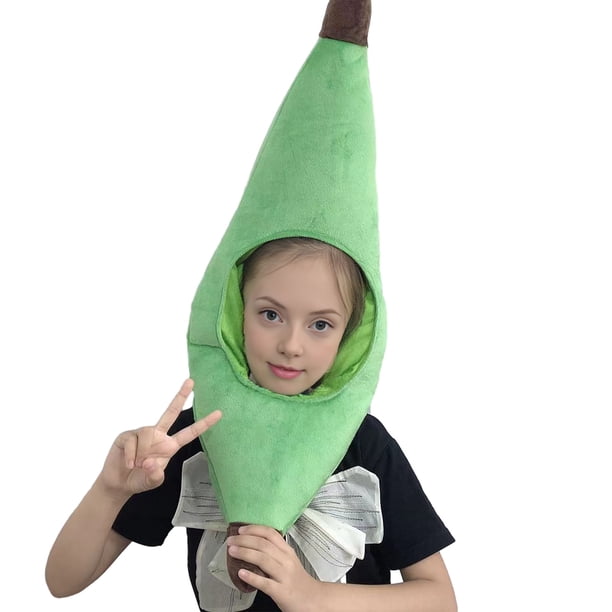 Capucha fotográfica con forma de fruta colorida y brillante, suave felpa, para la cabeza, con apertura para la cara, accesorio para fiesta de disfraces de celebridades de Internet
