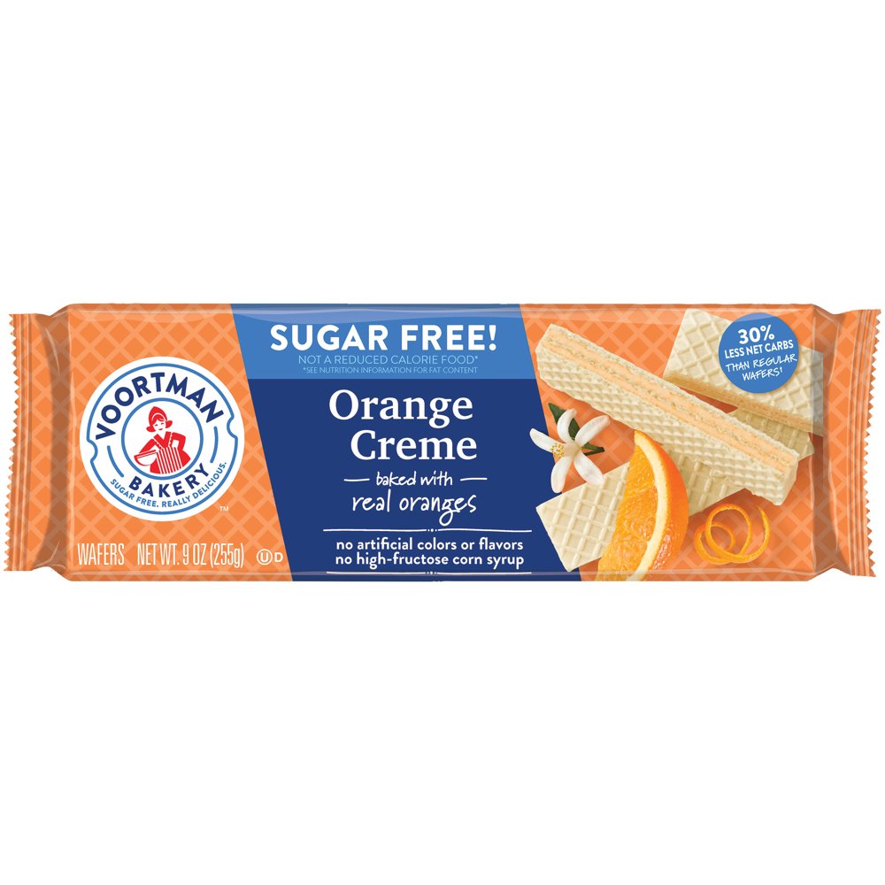 Voortman Bakery Sugar Free Orange Creme Wafers 9 oz