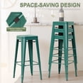 thumbnail image 3 of Vineego Modern Stackable Counter Height Bar Stool, Green (Set of 4), 3 of 8