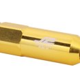thumbnail image 3 of J2 Engineering LN-T7-015-15-GD J2 Engineering 7075 -T6 Forged Aluminum M12X1.5 20Pcs 123mm Height Spiky Cap Lug Nut Set w / Socket Adapter (Gold), 3 of 7