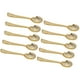 thumbnail image 5 of Suministros de decoración de vajilla desechable, juego de cubiertos premium resistentes, utensilios para restaurantes, fiestas y festivales. 10x Cucharas Doradas, 5 of 9