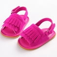 thumbnail image 3 of SYNPOS Baby Girl Sandal Tassels Summer Infant Toddler Slipper Shoes 0-18 Months, 3 of 6