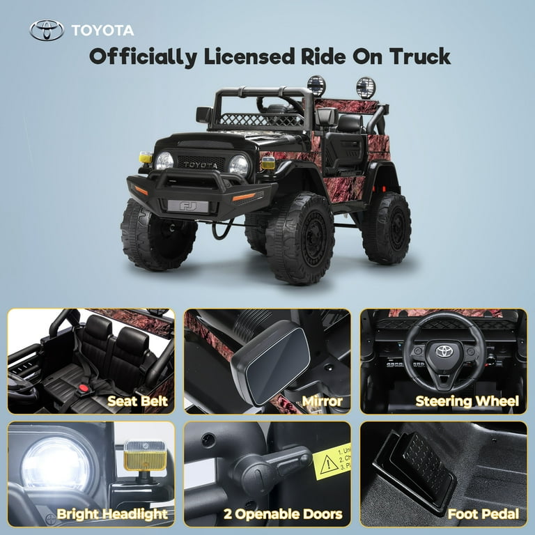FUNTOK Licensed Toyota FJ Cruiser 12 Volts 7AH Kids Electric