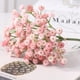 thumbnail image 4 of Injueey Novia artificial que sostiene las flores Bebés Aliento Ramo de flores Arreglo de ramos de plástico para la decoración de la boda Decoración Rosa, 4 of 6