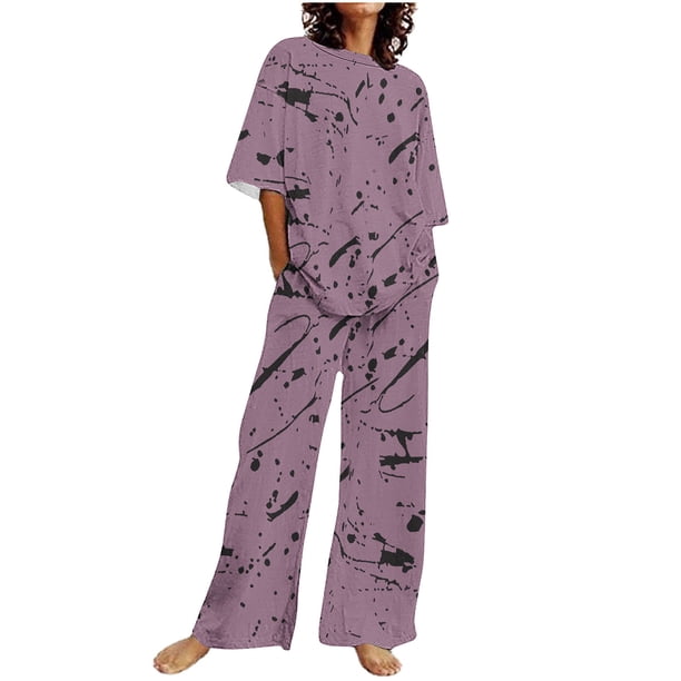 Conjunto Corto para las Mujeres Color Sólido Casual sin Mangas Y Pantalones Cuello Redondo de Dos Piezas