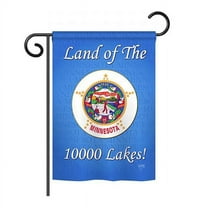 BD-SS-GS-108110-IP-BO-D-US13-BD 13 x 18.5 in. Minnesota Americana States Impressions Decorative Vertical Double Sided Garden Flag Set with Banner Pole