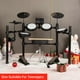 thumbnail image 2 of AODSK Batería eléctrica con almohadillas de malla silenciosas, batería electrónica para principiantes, USB MIDI, trono, auriculares, baquetas, incluye 15 kits y 195 sonidos, AED-403, 2 of 5