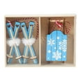 thumbnail image 2 of OUSITAID 1 Set Hanging Ornament Nice-looking Practical Wood Decorative Sled Shape Xmas Tree Pendant for Party, 2 of 9