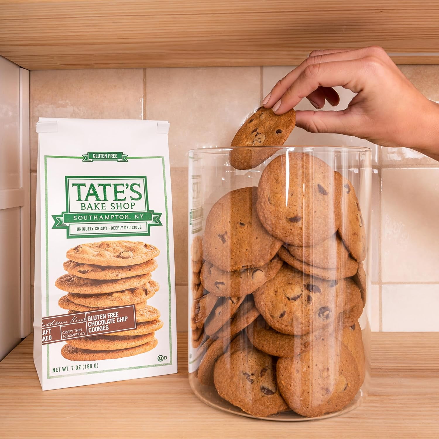 Pack of 6, Tates Gluten Free Chocolate Chip Cookies, 7 oz
