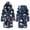 Navy Blue, variant on LYMAYTER Hooded Robe for 1-7Y Kids Boys Soft Fleece Bathrobe Boys Mid Length With Belt Robe Pajamas Cartoon Print
