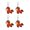 A 2 Sets, variant on Red Horse Keychain 2026 Year of Horse Lucky Charm Acrylic Pendant with Metal Buckle Festive Spring Festival Gift Cartoon Zodiac Ornament
