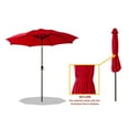 thumbnail image 4 of FLAME&SHADE 10 ft Outdoor Market Patio Table Umbrella with Fiberglass Rib Tips and Tilt, Red, 4 of 7