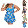 thumbnail image 1 of Maillots de Bain Tankini pour Femmes 2026 Décontractés Grande Taille Robe de Bain Modeste et Fluide avec Bas Taille Haute Maillots de Bain Deux Pièces Femme, 1 of 5