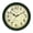 Dark Green with Gold Trim, variant on Geevon 12 IN Retro Wall Clock No Ticking Sound, Wall Clock with Quartz Accents and Vintage Patterns, Battery Operated for Kitchen, Bedroom, Office, Classroom, Living Room Decor (Black)