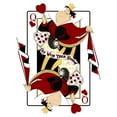 thumbnail image 2 of Junior's Alice in Wonderland Queen of Hearts Playing Card Graphic Tee White Medium, 2 of 3