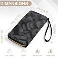 thumbnail image 6 of Womens Wallet Bifold Ladies Cluth Bag Wristlet Wrist Strap Long Purse Abstract Stone Design, 6 of 6