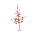 thumbnail image 1 of Árbol de abedul artificial para decoración navideña, ideal para interiores y exteriores de centros comerciales. rojo, 1 of 6