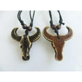 thumbnail image 3 of GKNET 12pcs Tribal Style Yak Bone Cow /Bull Head Skull Amulet Pendant Necklace jewelry-12 Pieces-#4, 3 of 6