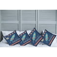 thumbnail image 2 of Ambesonne I Love You Throw Pillow Cover 4 Pack, Spaceship Galaxy, 20", Dark Blue and Coral, 2 of 5