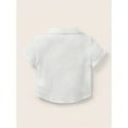 thumbnail image 2 of Cozy Cub Baby Boy Patched Pocket Shirt & Shorts, 2 of 5