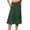 green, variant on Womens Skirt Fashion Women‘s Solid Color Casual High Waist Tiered Skirts With Pockets Midi Skirt Army Green L