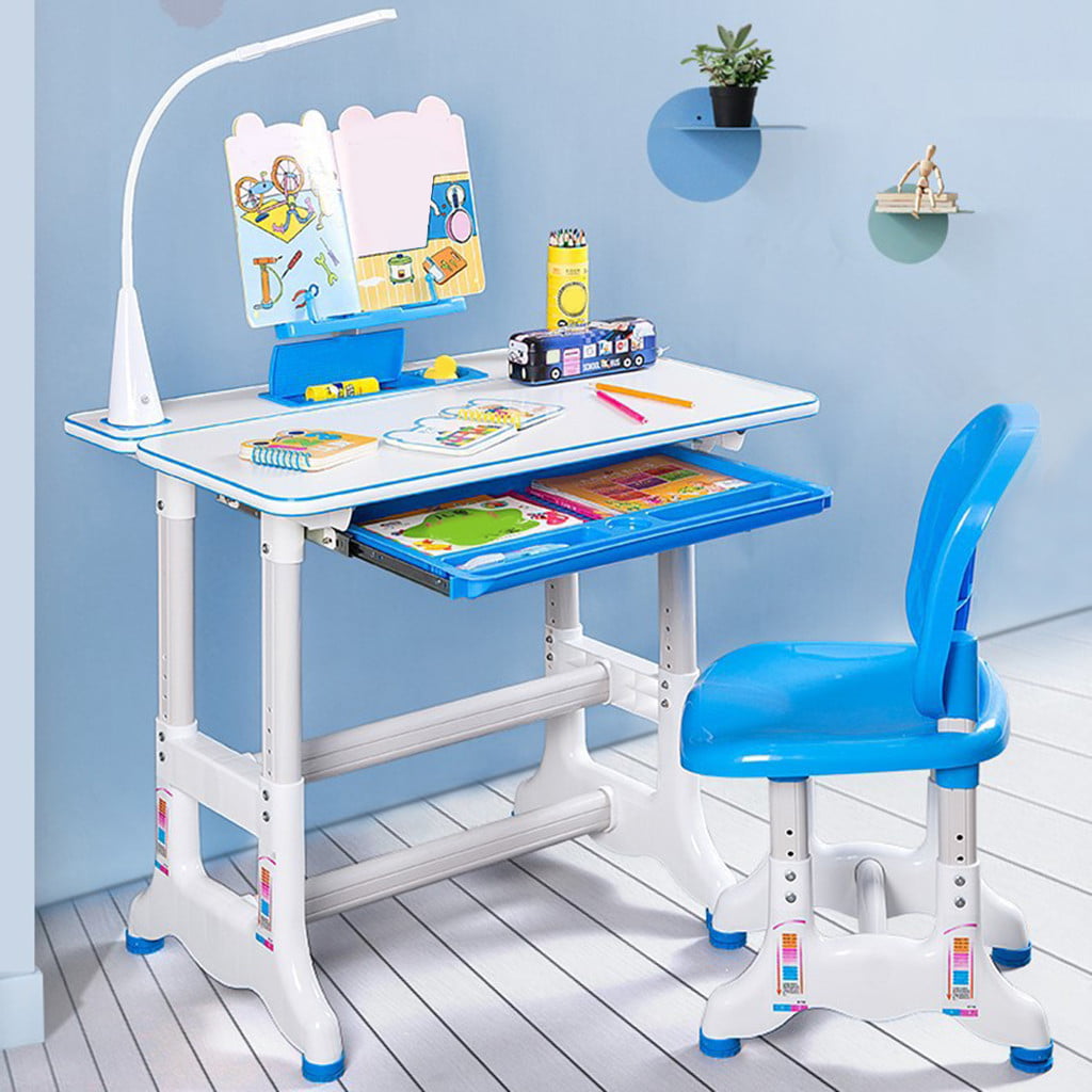 Ergonomic Adjustable Study Table and Chair Set for Children Kids Boys Girls Desk