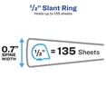 thumbnail image 3 of Avery Durable View Binder, 0.5" Slant Rings, 1 White Binder (17002), 3 of 9