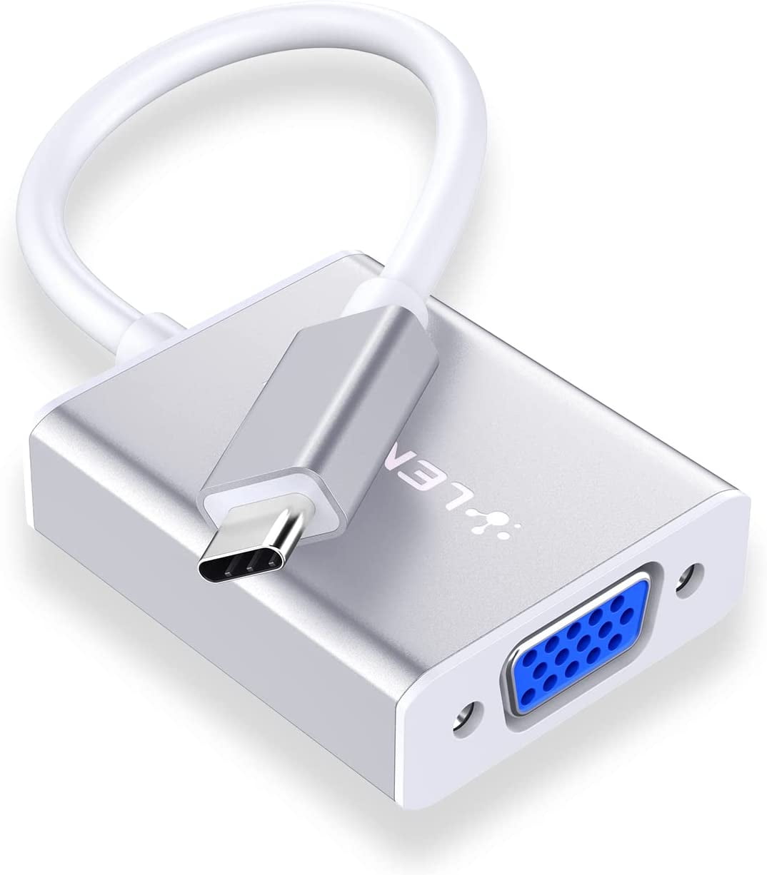 LENTION USB to VGA Cable Adapter,Type C to VGA Monitor Converter Compatible 2023-2016 MacBook Pro,New Mac Air/Surface,MacBook 12,More(CB-1080VGA,Sliver) - Walmart.com