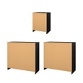 thumbnail image 3 of Tvilum Studio 3-Piece Bedroom Set - Nightstand And Chest Set Of 2, Black, 3 of 11