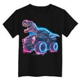 thumbnail image 4 of Gubotare Boys T Shirts Youth Short Sleeve Crewneck T-Shirts Top Active Tee Toddler Boys' Solid Striped T-Shirt Size 11-12 (Black,11-12 Years), 4 of 4