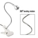 thumbnail image 3 of Xihbxyly Lámpara de Escritorio Led Usb, Luz Flexible con Clip, Tubo Metálico Ajustable, Ahorro de Energía, Luz Suave y Cálida, Ideal para Portátil, Oficina En Casa, Estudio, Lectura, Color Negro/Plat, 3 of 5