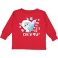 thumbnail image 3 of Inktastic Are You Yeti for Christmas with Yeti Holding Christmas Tree Boys or Girls Long Sleeve Toddler T-Shirt, 3 of 5