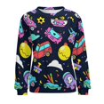 thumbnail image 7 of Fire Engine Car Truck Womens Casual Crewneck Sweatshirt Long Sleeve Tops Cute Pullover Loose Fit, 7 of 7