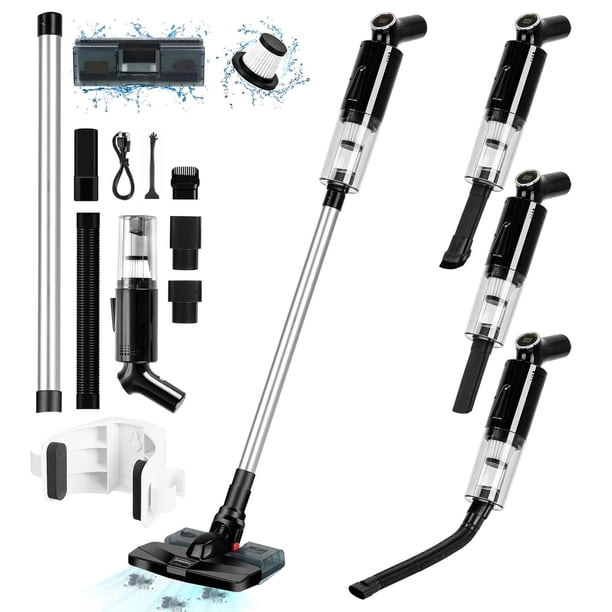 Aspiradora Inalámbrica Vertical con Filtro HEPA y Luz LED para Todo Tipo de Suelos y Pelos de Mascot