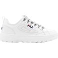 thumbnail image 2 of Women's Fila Disruptor Court Sneaker White/Metallic Silver/Navy 10 M, 2 of 2