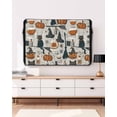thumbnail image 3 of Outdoor TV Cover 48 to 50 Inch Weatherproof, Vintage Halloween Pattern Waterproof TV Screen Protector for Outside Decor with Zipper and Pocket 48"L x 30"H , Pumpkin Witch Hat Black Cat, 3 of 7