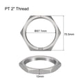 thumbnail image 2 of 2 Pcs Cast Pipe Fitting Hex Locknut, 304 Stainless Steel Hex Lock Nut 2" Female Thread (DN50), 2 of 5